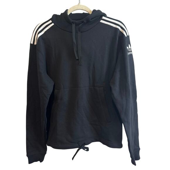 NWOT Adidas Originals Parley Adicolor Black  Unisex Hoodie Size XS - Picture 1 of 6
